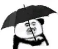 熊猫头打伞