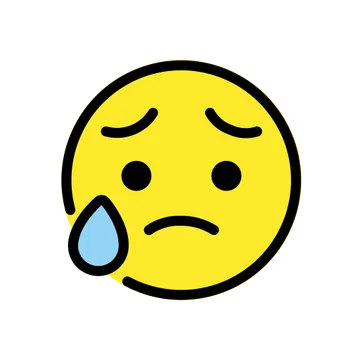Sad but relieved face