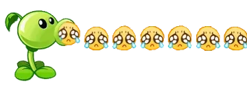 豌豆射手发射流泪 emoji