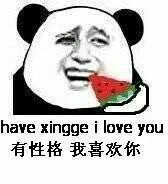 有性格.我喜欢你 have xingge I love you