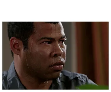 Jordan Peele Sweating