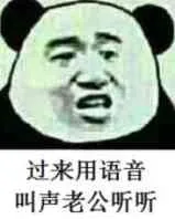 过来用语音叫声老公听听（熊猫人张学友）