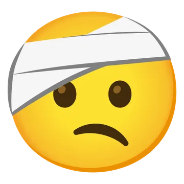 Face with head-bandage
