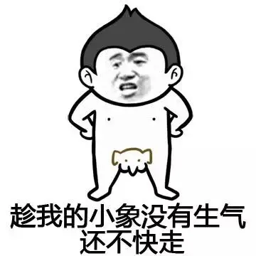 趁我的小象没有生气，还不快走！