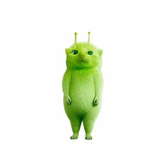 绿色外星小猫魔性跳舞gif