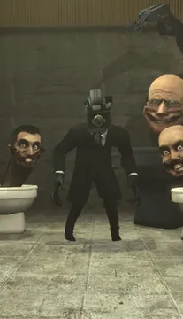 Skibidi Toilets and Cameraman staring at you