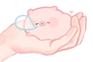 掌上小粉猪 GIF 动图