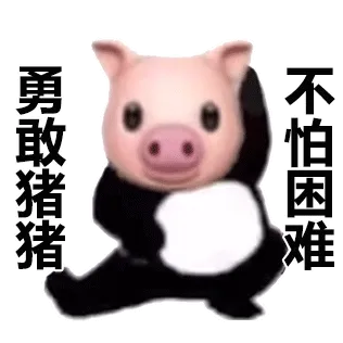 勇敢猪猪不怕困难
