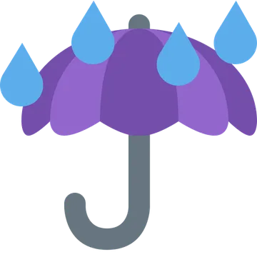Umbrella with rain drops