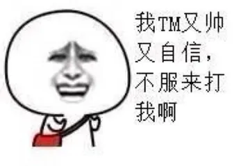 我他妈又帅又自信不服来打我啊