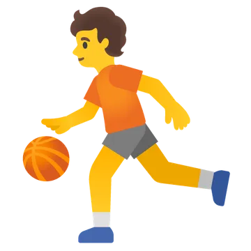 Person bouncing ball