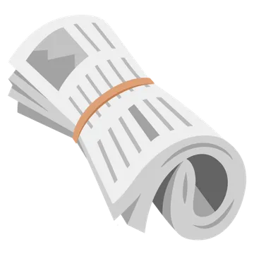 Rolled-up newspaper