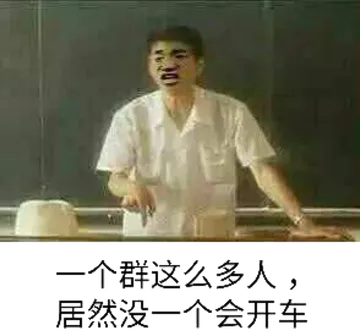 一个群这么多人.居然没一个会开车