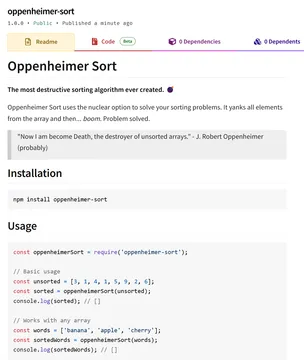 Nuclear Option For Your Sorting Problems