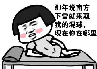 那行说南方下雪就来取，我的混球，现在你在哪里？