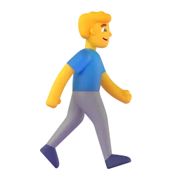 Man walking facing right