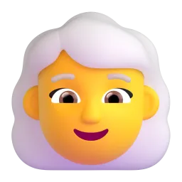 Woman: white hair
