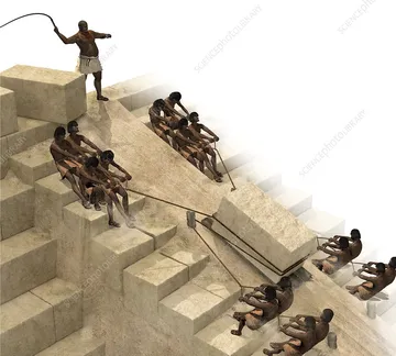 Egyptians Building Pyramids