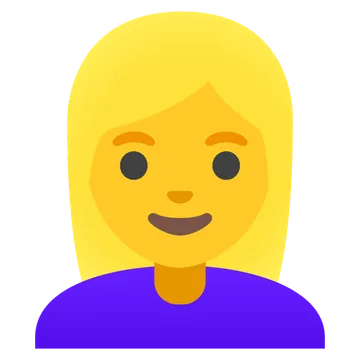Woman: blond hair