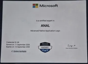 Microsoft Certified Expert