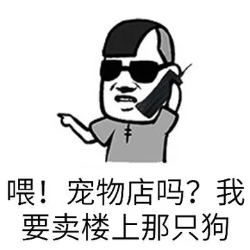 喂！宠物店吗？我要卖楼上的那只狗