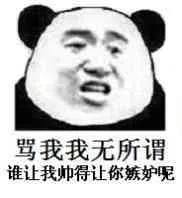骂我我无所谓，谁让我帅得让你嫉炉呢