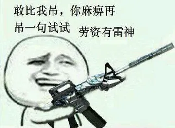 敢比我吊，你麻痹再吊一句试试，劳资有雷神