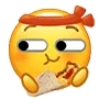 小黄脸吃东西表情包
