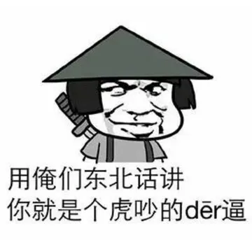 用俺们东北话讲.你就是个虎吵的der逼