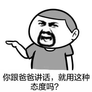 你跟爸爸讲话，就用这种态度吗？