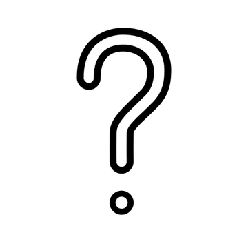 White question mark