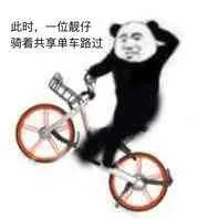 此时.一位靓仔骑看共享单车路过
