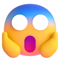 Face screaming in fear