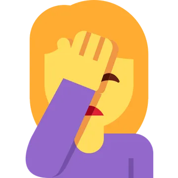 Woman facepalming