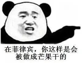 在菲律宾，你这样是会被做成芒果干的