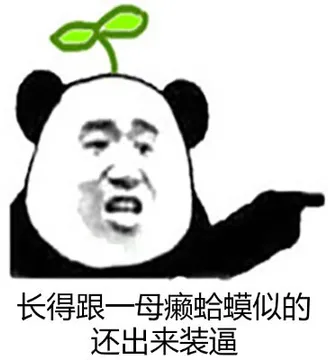 长得跟一母癞蛤蟆似的还出来装逼