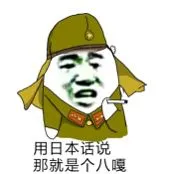 用日本话说，那就是个八嘎
