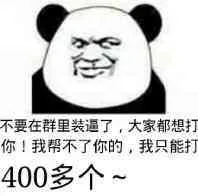 不要在群里装逼了，大家都想打你，我帮不了你的，我只能打400个
