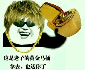 这是老子的黄金马桶拿去，也送你了！