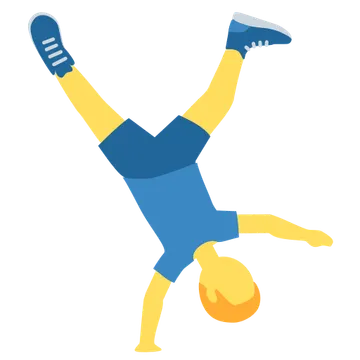 Man cartwheeling