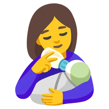 Woman feeding baby