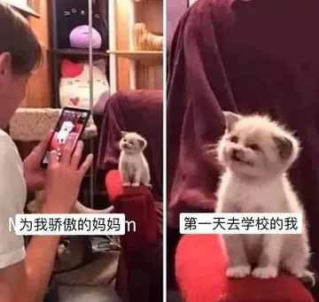 为我骄傲的妈妈第一天去学校的我