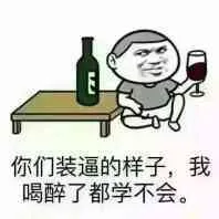 你们装逼的样子，我喝醉了都学不会。