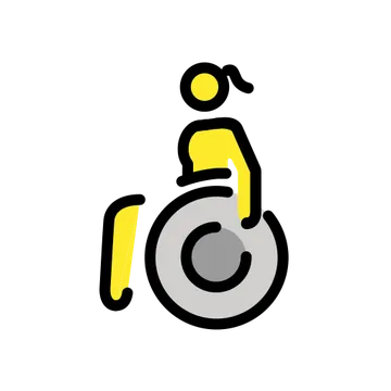 Woman in manual wheelchair