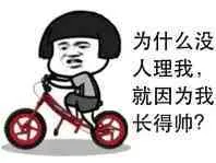 为什么没人理我，就因为我长得帅吗？（蘑菇头骑自行车）