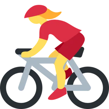 Woman biking