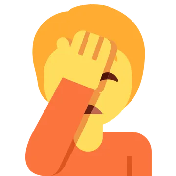 Person facepalming