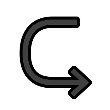 Left arrow curving right