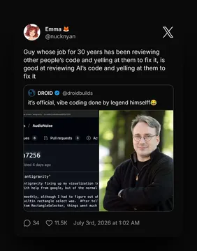 Linus Torvalds Vibing
