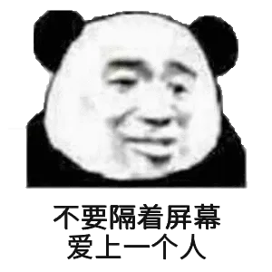 不要隔着屏幕爱上一个人